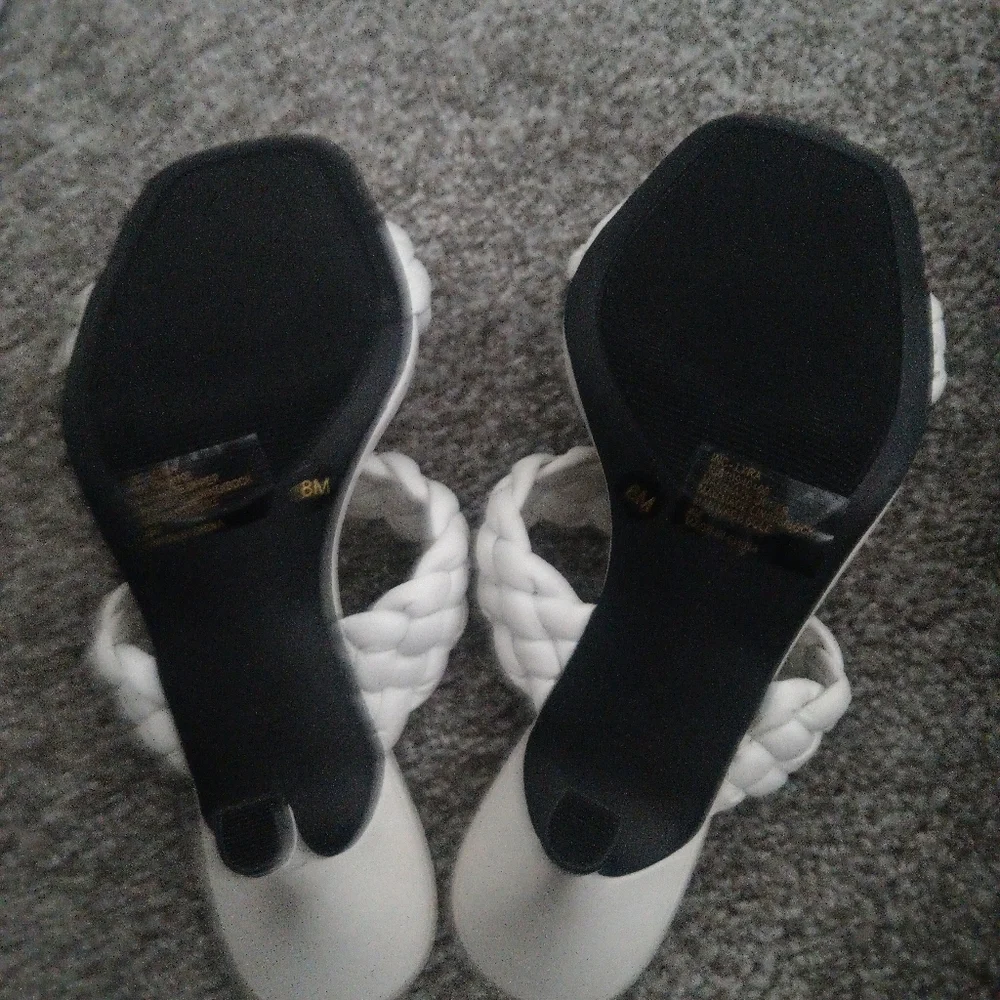 INC International Concepts White Braided Women's Sandals - Picture 4 of 4
